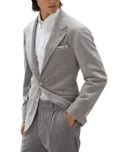 Men's Corduroy Sport Coat Blazer Jacket Black SkinOutfit